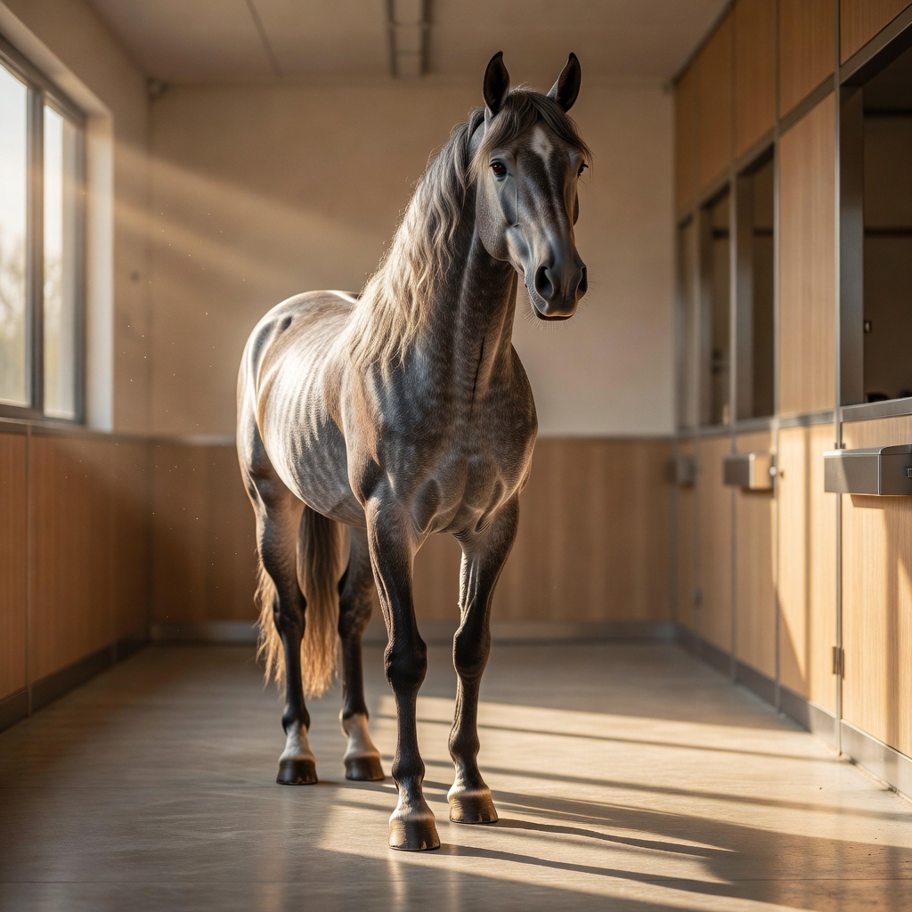 Horse in professional stable